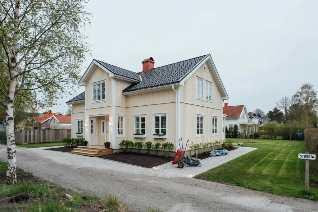 dr neringsarbete och mark terst llning vid villa i stuvsta